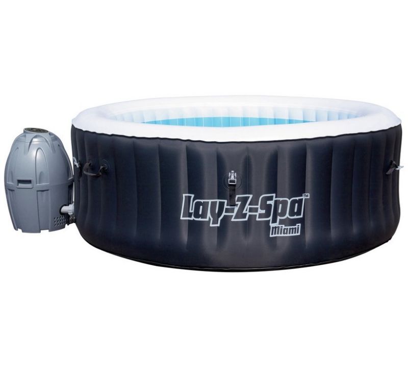 Bestway Lay-Z-Spa Miami 4 Person Inflatable Airjet Heated Round Hot Tub ...