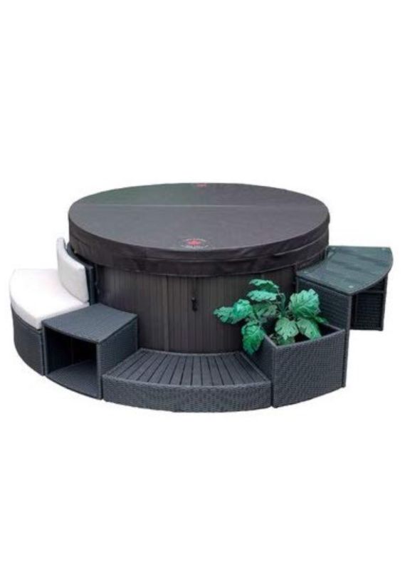 Canadian Spa Company KF-10006 Hot Tub Surround Furniture - Brown (5-Piece) ...