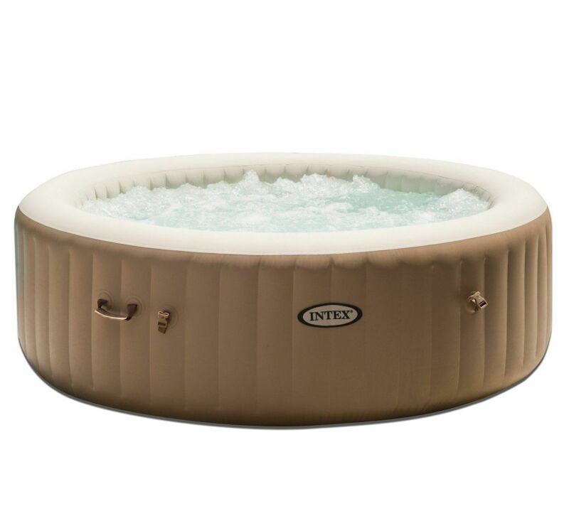 Intex Purespa 85 Inch 6 Person Inflatable Round Hot Tub Spa With ...