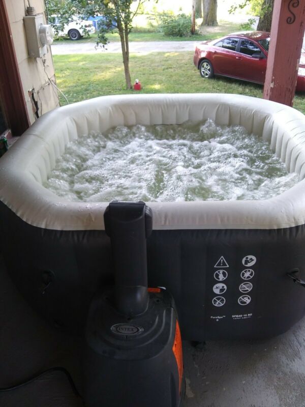 heated inflatable pool