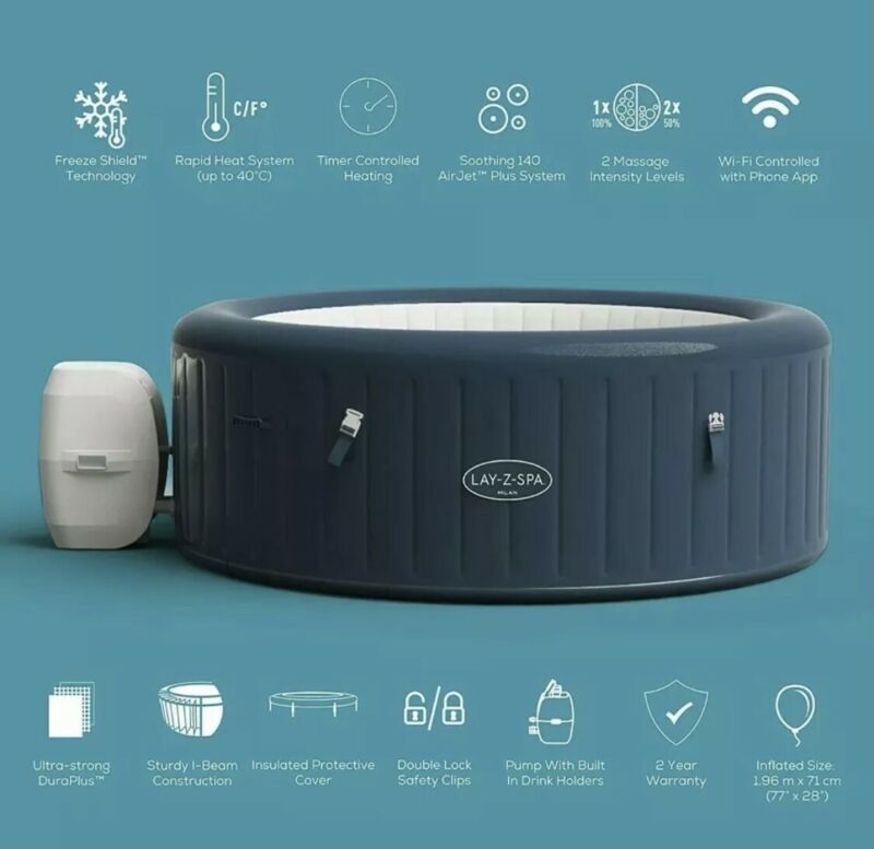 Lay-Z-Spa Milan Tub | 6 Person | In Hand | Free Shipping🚚| Lazy Spa ...