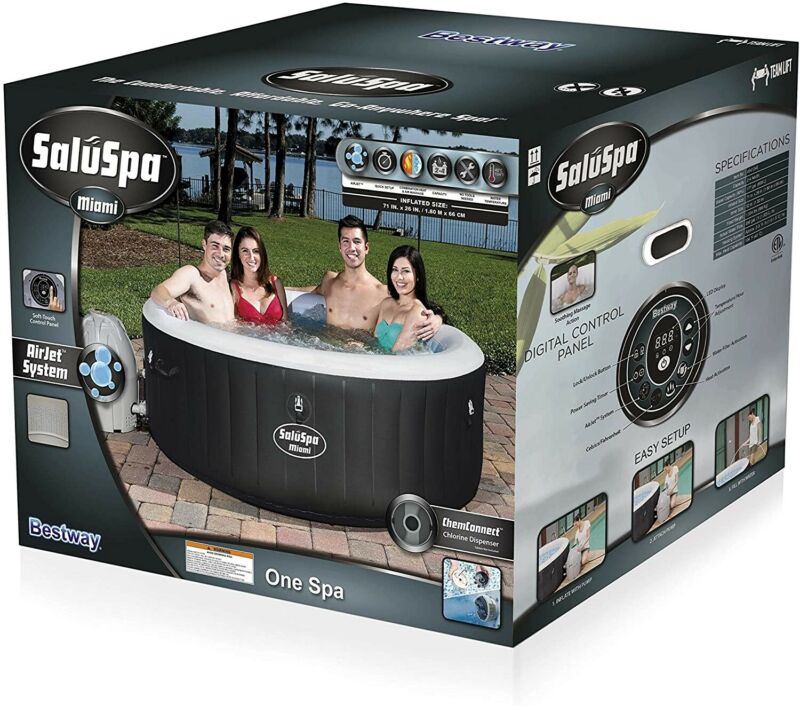 Bestway Saluspa Miami Inflatable Hot Tub 4 Person Airjet Spa For Sale From United States