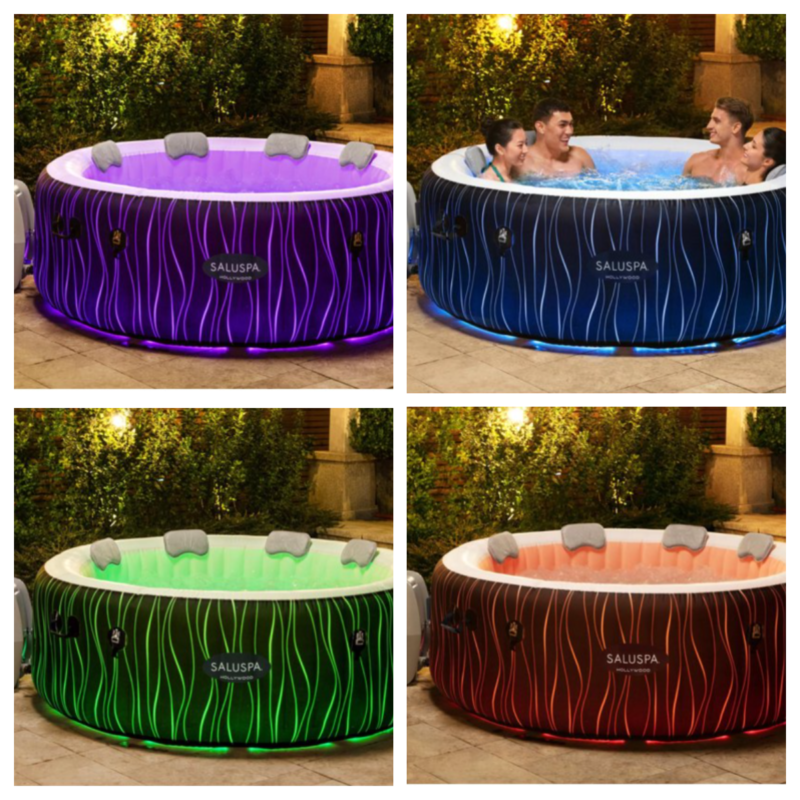 Saluspa Airjet Inflatable Hot Tub Spa With ColorChanging Led Lights 4